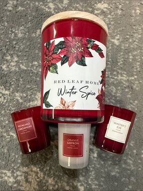 Brand New Bundle Candles Winter Spice Scented Candle - Red